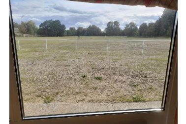 Sports Pavilion overlooks the playing fields - Photographer Michelle Legg