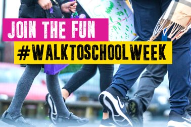 Walk to School Week May 2023 - image of children walking - Photographer Living Streets
