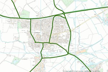 Oxfordshire County Council gritting route